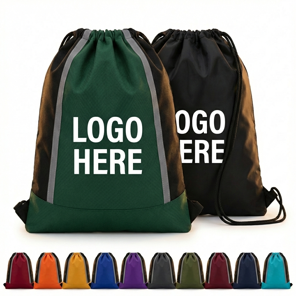 StripeSafe Drawstring Bag