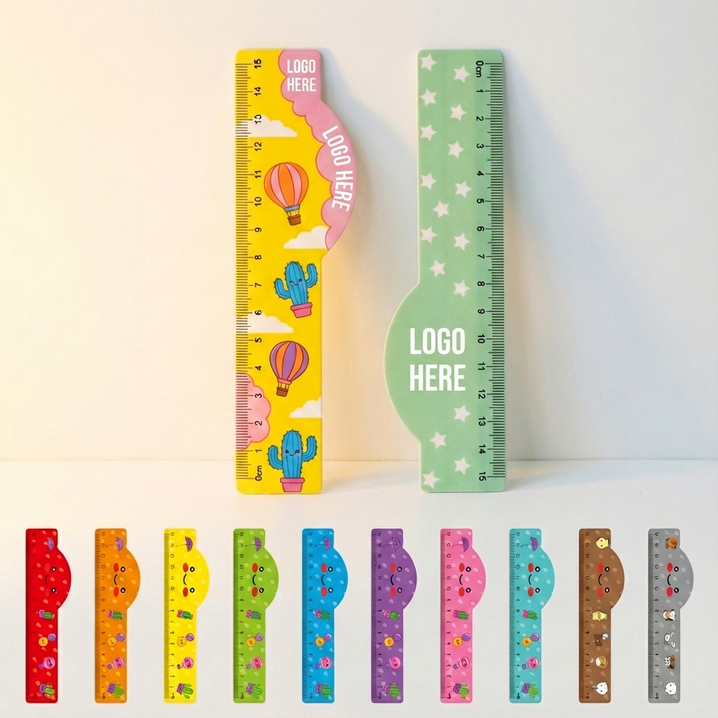 Colorful Scallop-Border Pattern Ruler Set