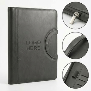 The Luxe A4 Organizer: Premium PU Leather Zipper Portfolio