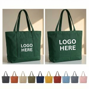 The Structured Canvas Tote: Roomy Main and Smart Pocket